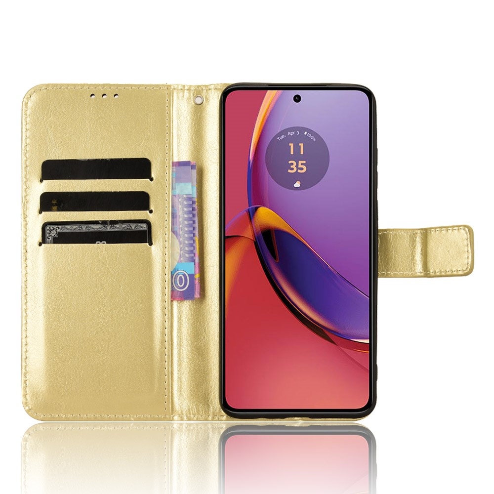 Crazy knižkové púzdro na Motorola Moto G84 5G - zlaté