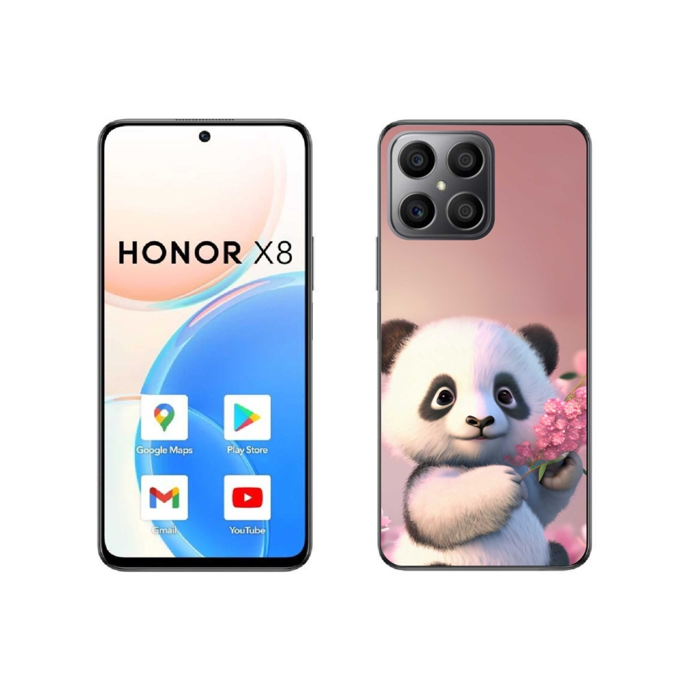 Gélový kryt mmCase na Honor X8 4G - roztomilá panda