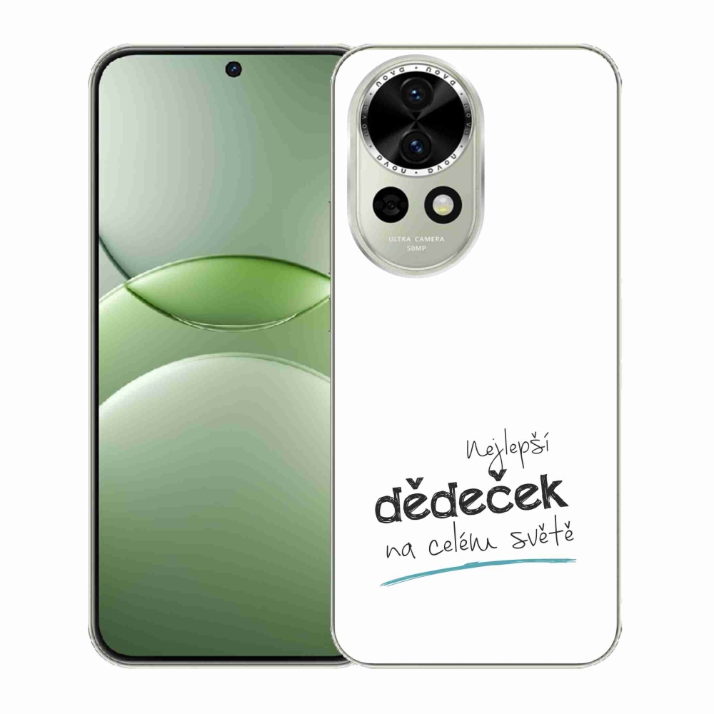 Gélový kryt mmCase na Huawei Nova 13 5G - najlepší starý otec 3 biele pozadie