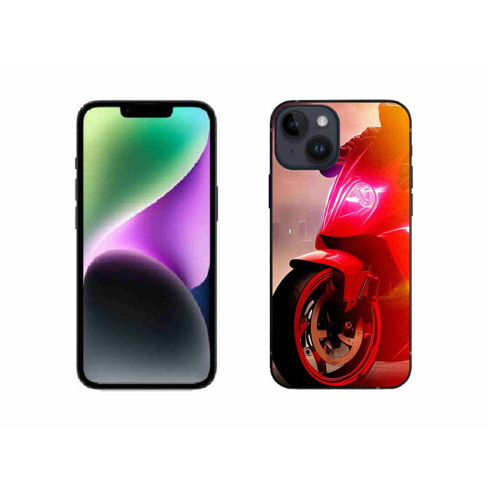 Gélový kryt mmCase na iPhone 14 - motorka