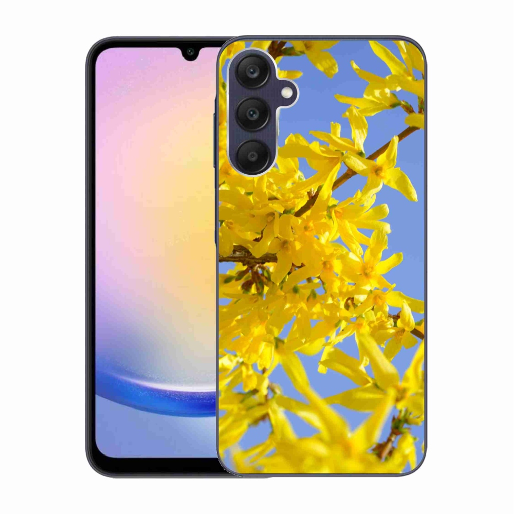 Gélový kryt mmCase na Samsung Galaxy A25 5G - žlté kvety
