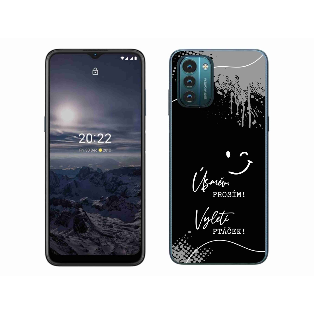 Gélový kryt mmCase na Nokia G11/G21 - vtipný text 4 čierne pozadie