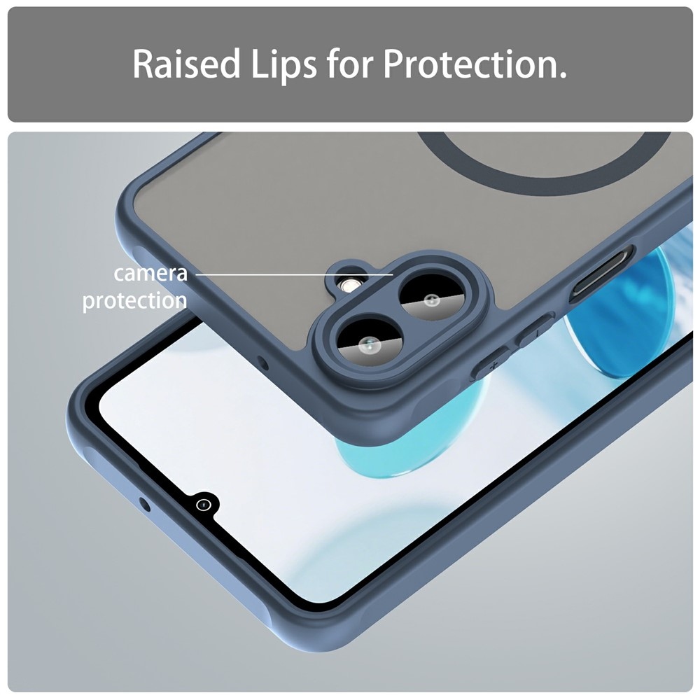 Case matný gélový obal s MagSafe na Samsung Galaxy A07 4G - modrý