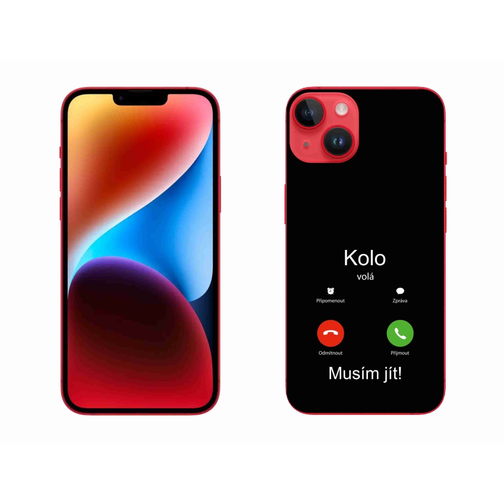 Gélový kryt mmCase na iPhone 14 Plus - koleso volá čierne pozadie