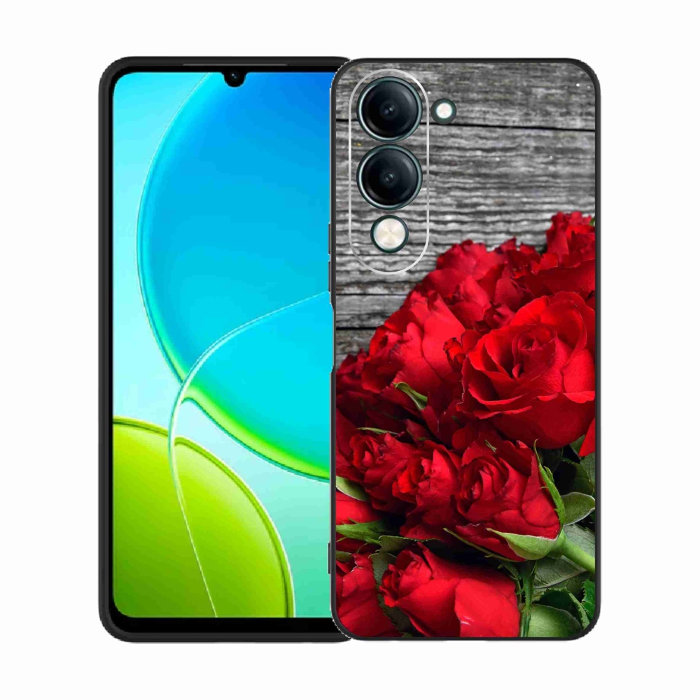 Gélový kryt mmCase na Vivo Y29s 5G - červené ruže