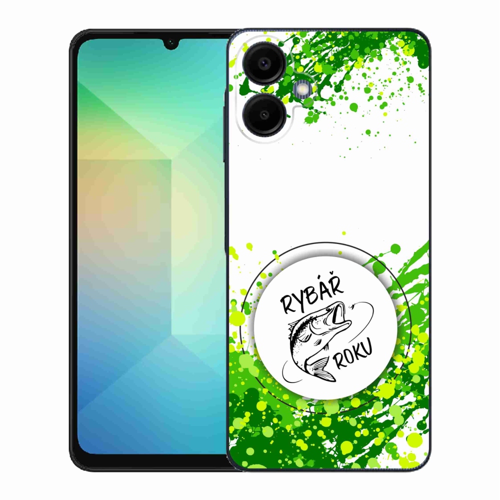 Gélový kryt mmCase na Samsung Galaxy A06 4G - rybár roka biele pozadie