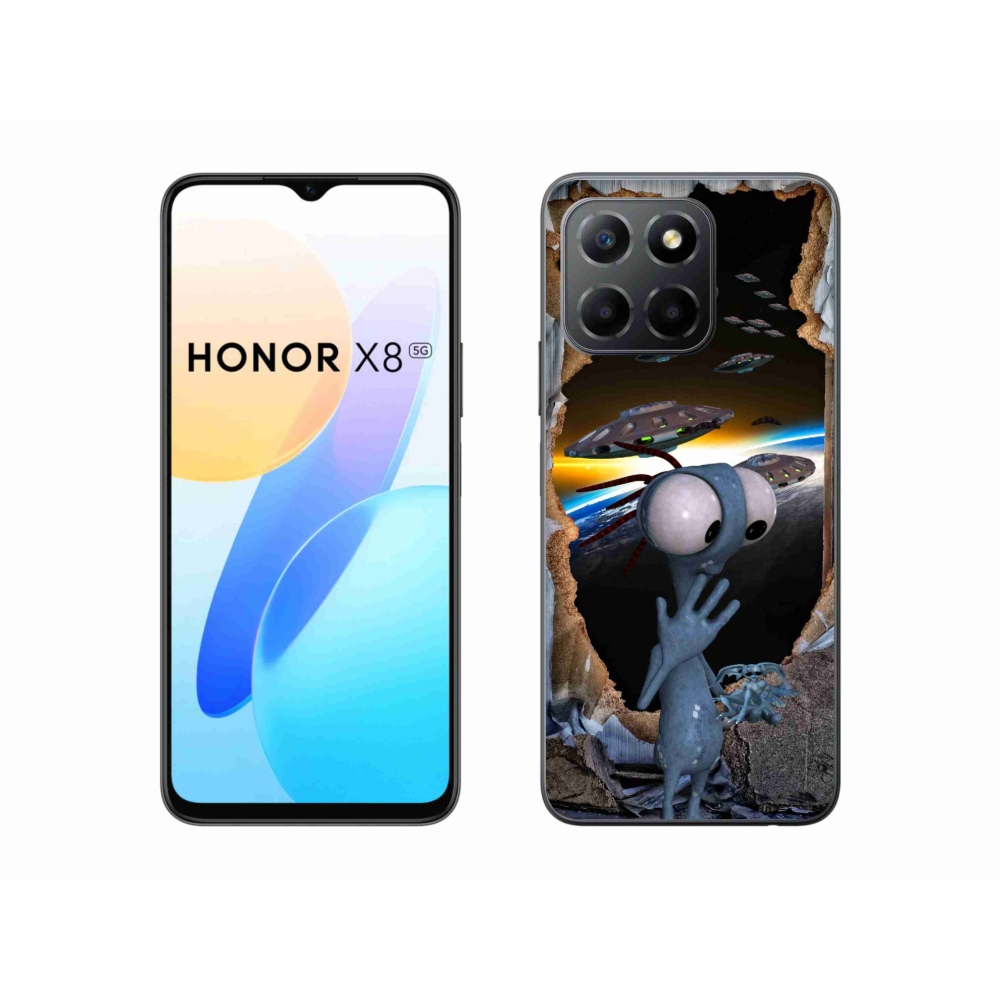 Gélový kryt mmCase na Honor X8 5G - mimozemšťan
