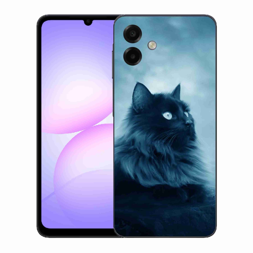 Gélový kryt mmCase na Samsung Galaxy A07 4G - čierna mačka 1