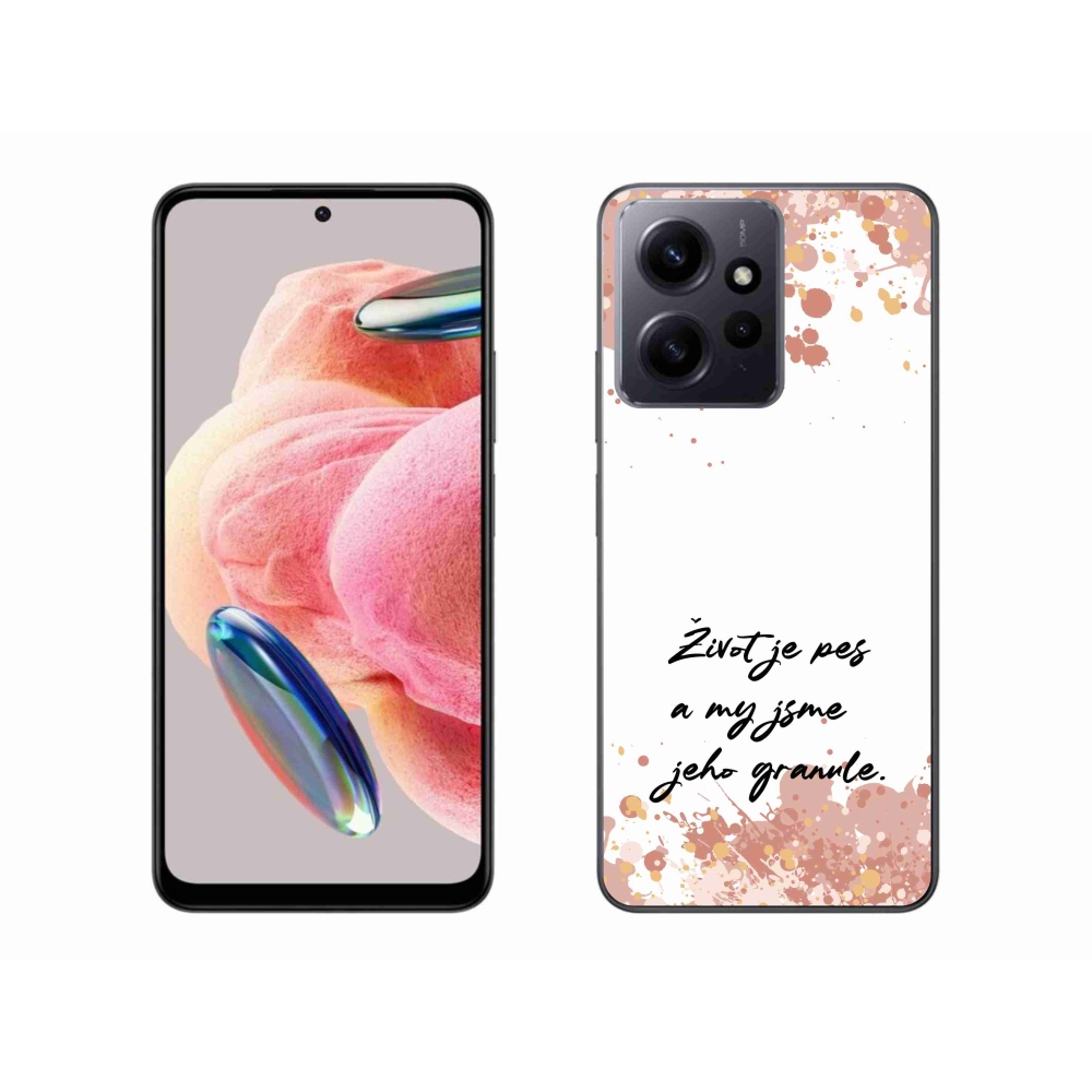 Gélový kryt mmCase na Xiaomi Redmi Note 12 4G - vtipný text 2 biele pozadie