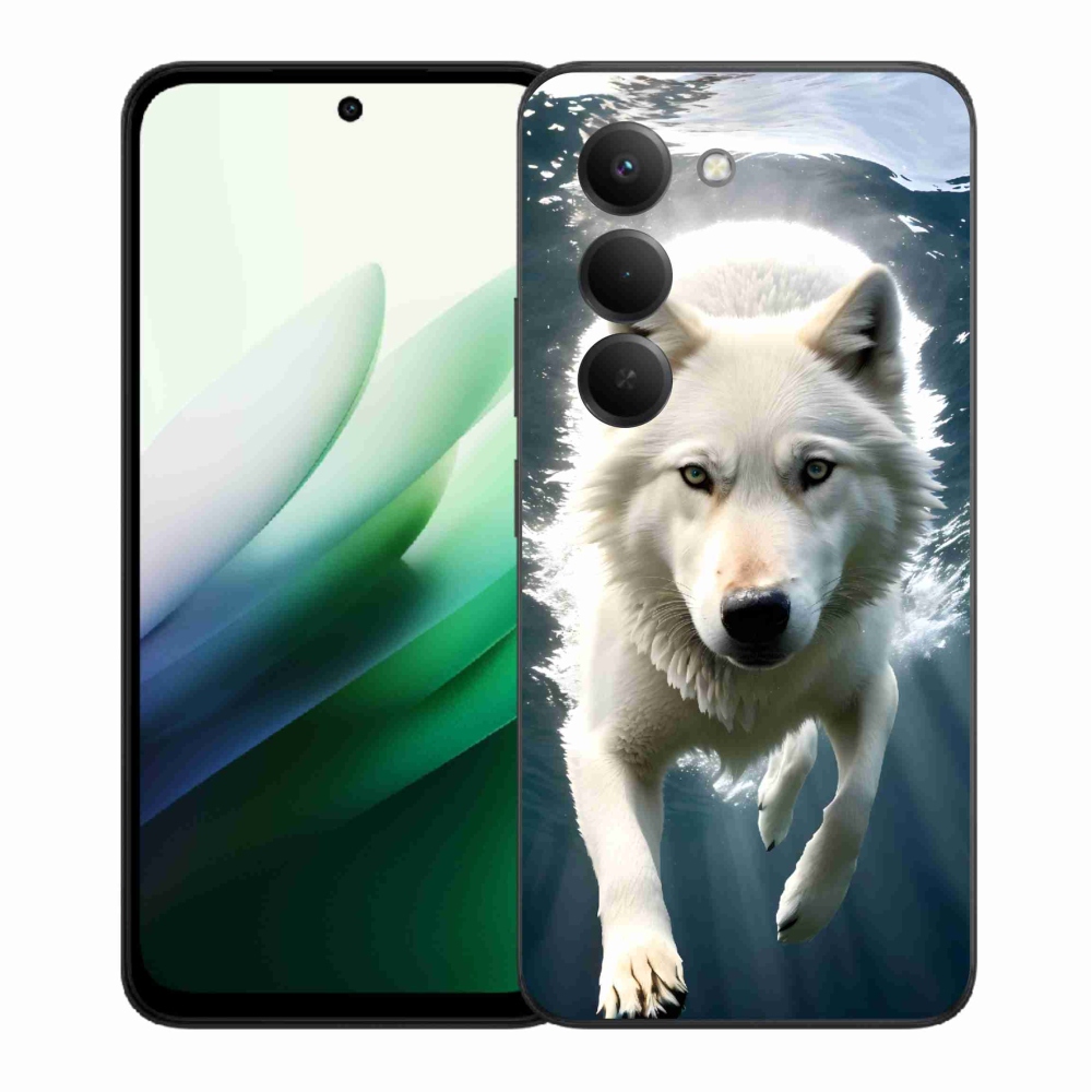 Gélový kryt mmCase na Xiaomi Redmi 15 5G (169mm) - biely vlk