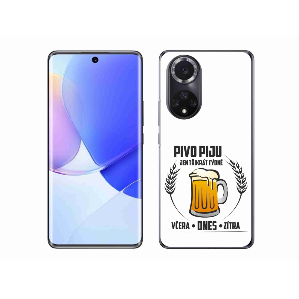 Gélový kryt mmCase na Honor 50 - pivný motív biele pozadie