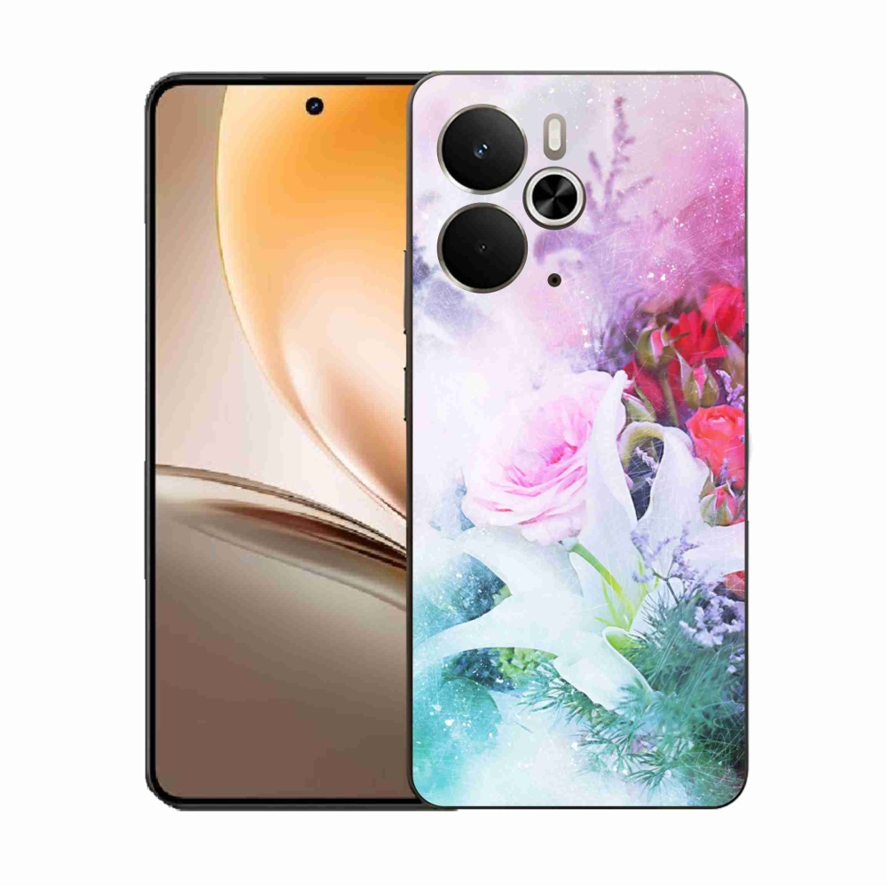 Gélový kryt mmCase na Realme 14 5G - kvety 4