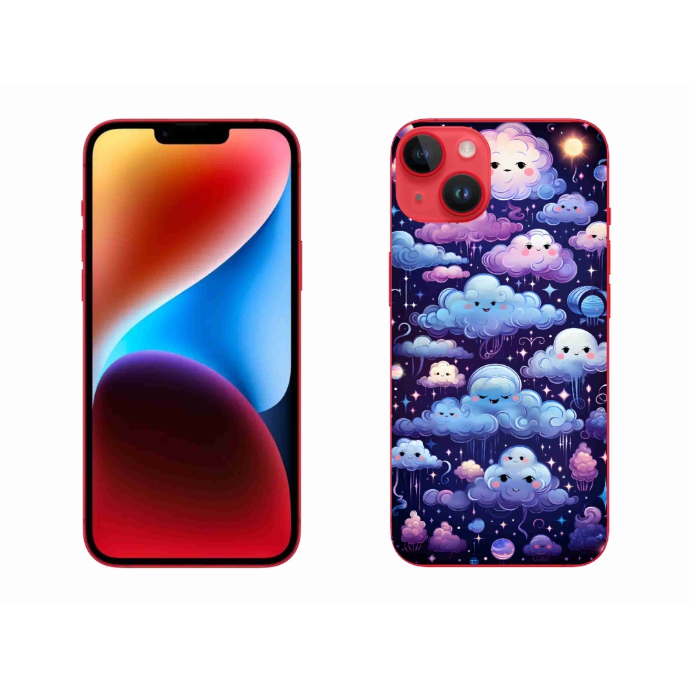 Gélový kryt mmCase na iPhone 14 Plus - mráčiky