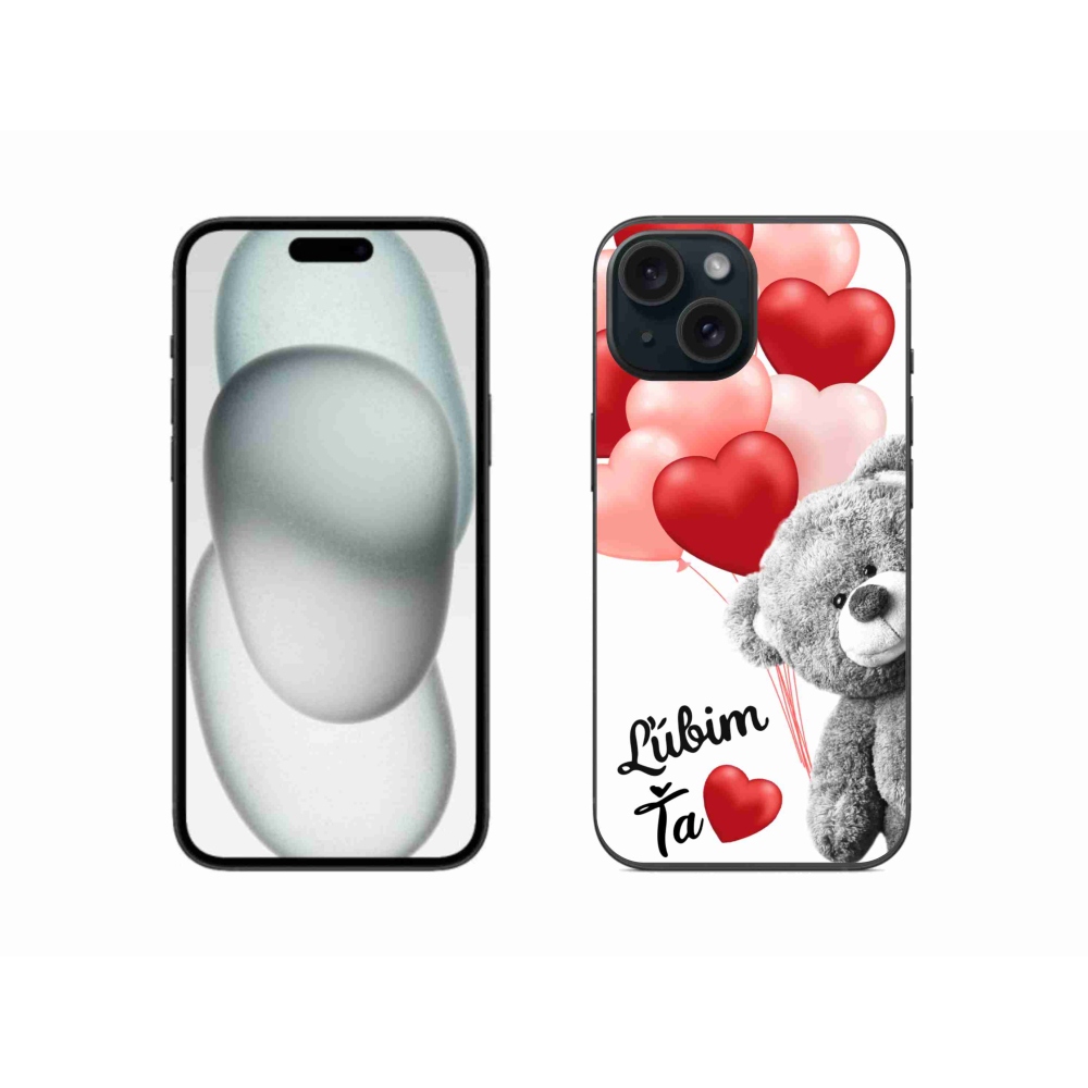 Gélový obal mmCase na iPhone 15 - ľúbim ťa sk