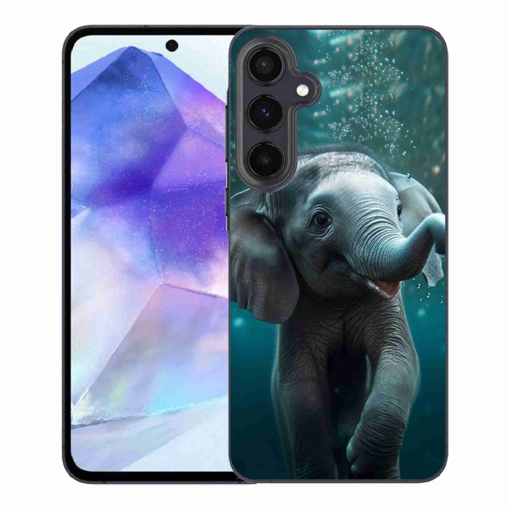 Gélový kryt mmCase na Samsung Galaxy A55 5G - sloník pod vodou