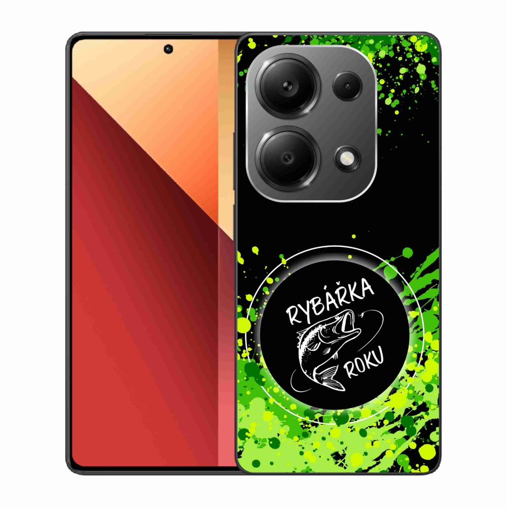 Gélový kryt mmCase na Xiaomi Redmi Note 13 Pro 4G/Poco M6 Pro - rybárka roku čierne pozadie