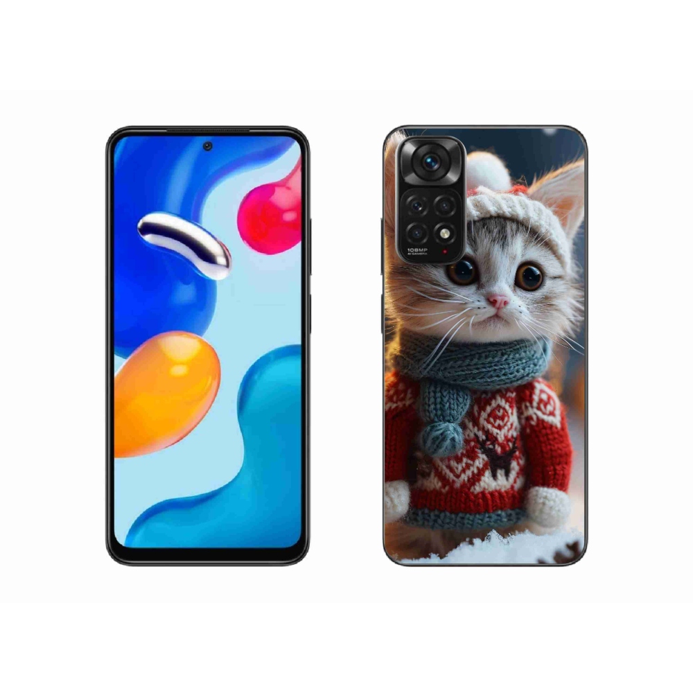 Gélový kryt mmCase na Xiaomi Redmi Note 11S 4G - mačiatko vo svetri