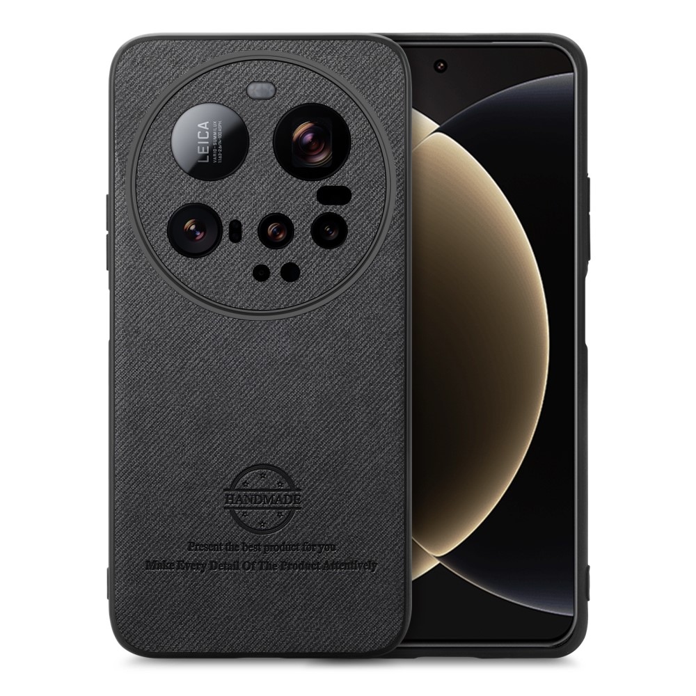 Crafted gélový obal s umelou kožou na Xiaomi 15 Ultra - čierny