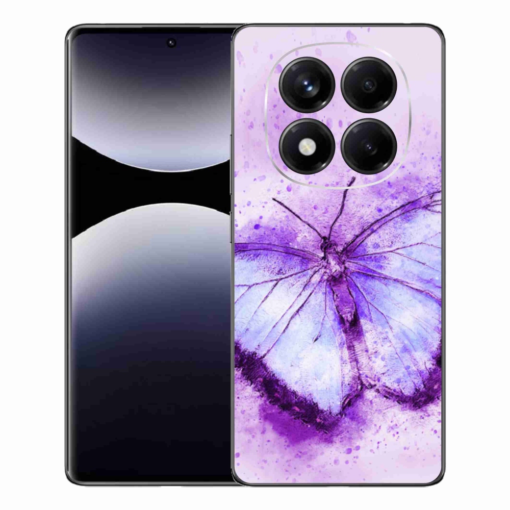 Gélový kryt mmCase na Xiaomi Redmi Note 14 Pro - fialový motýľ