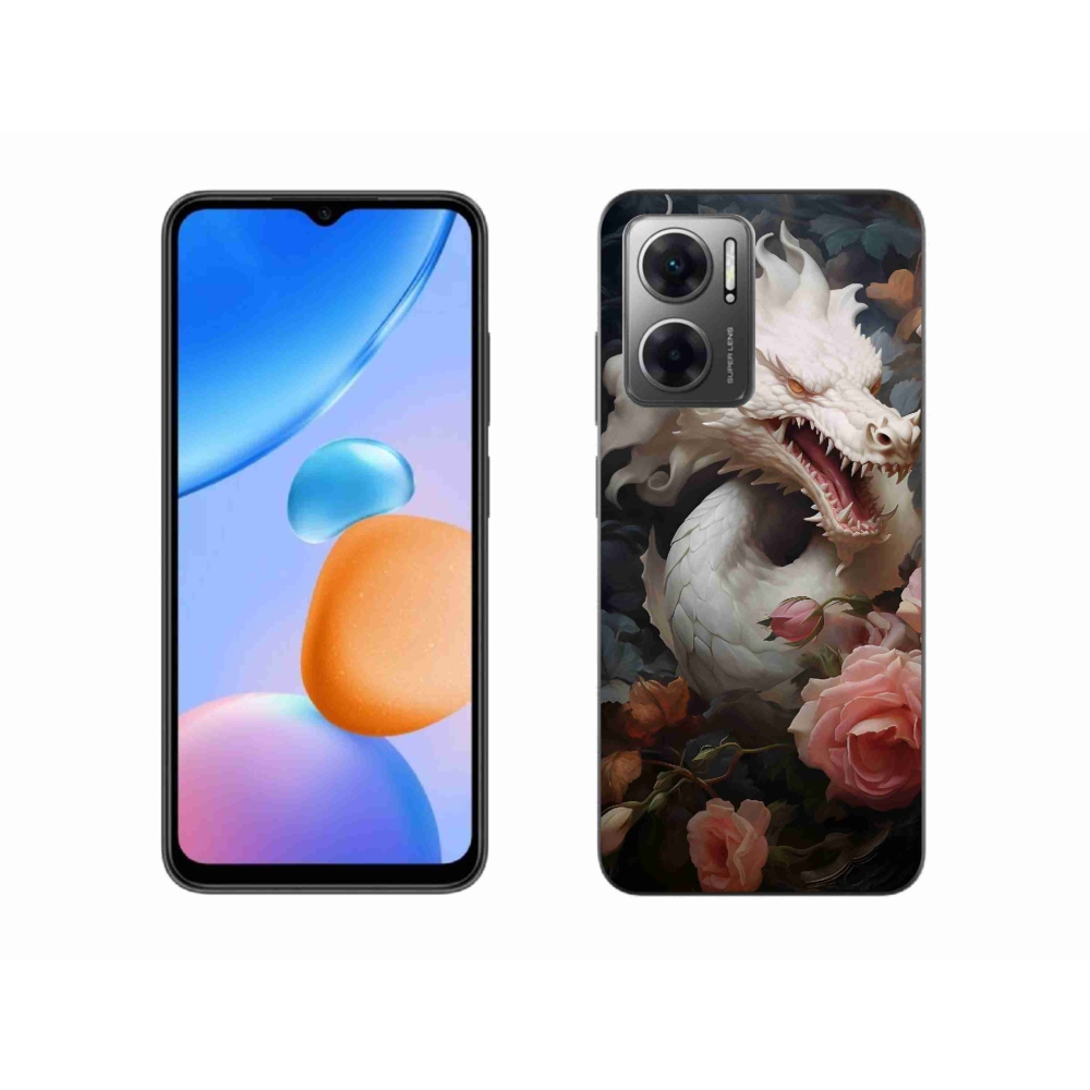 Gélový kryt mmCase na Xiaomi Redmi 10 5G - biely drak