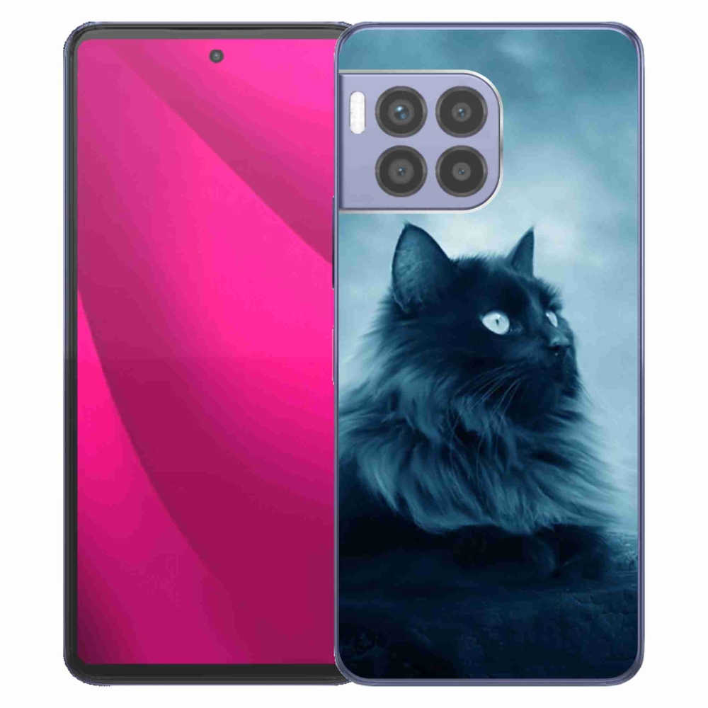 Gélový kryt mmCase na T-Mobile T Phone 2 Pro - čierna mačka 1