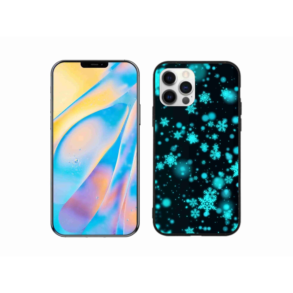 Gélový kryt mmCase na iPhone 12 Pro - snehové vločky 1