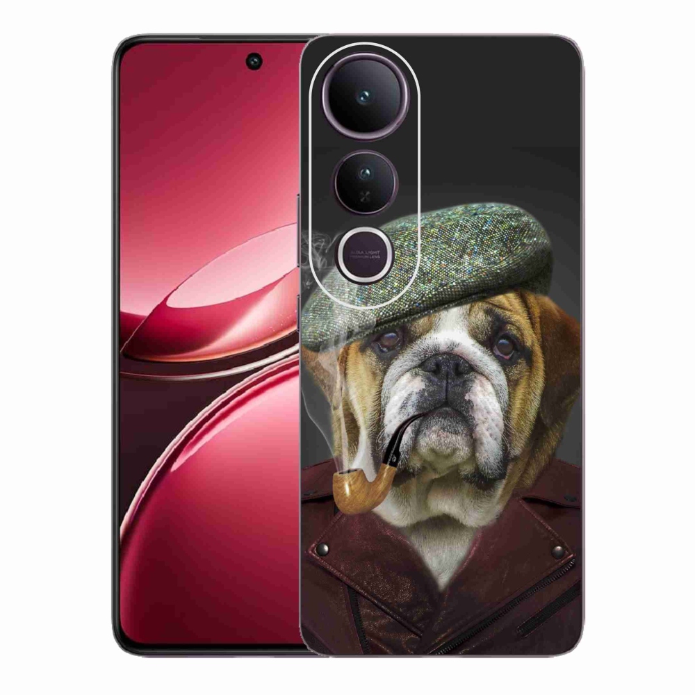 Gélový kryt mmCase na Vivo V50 Lite 4G/5G - pes s fajkou