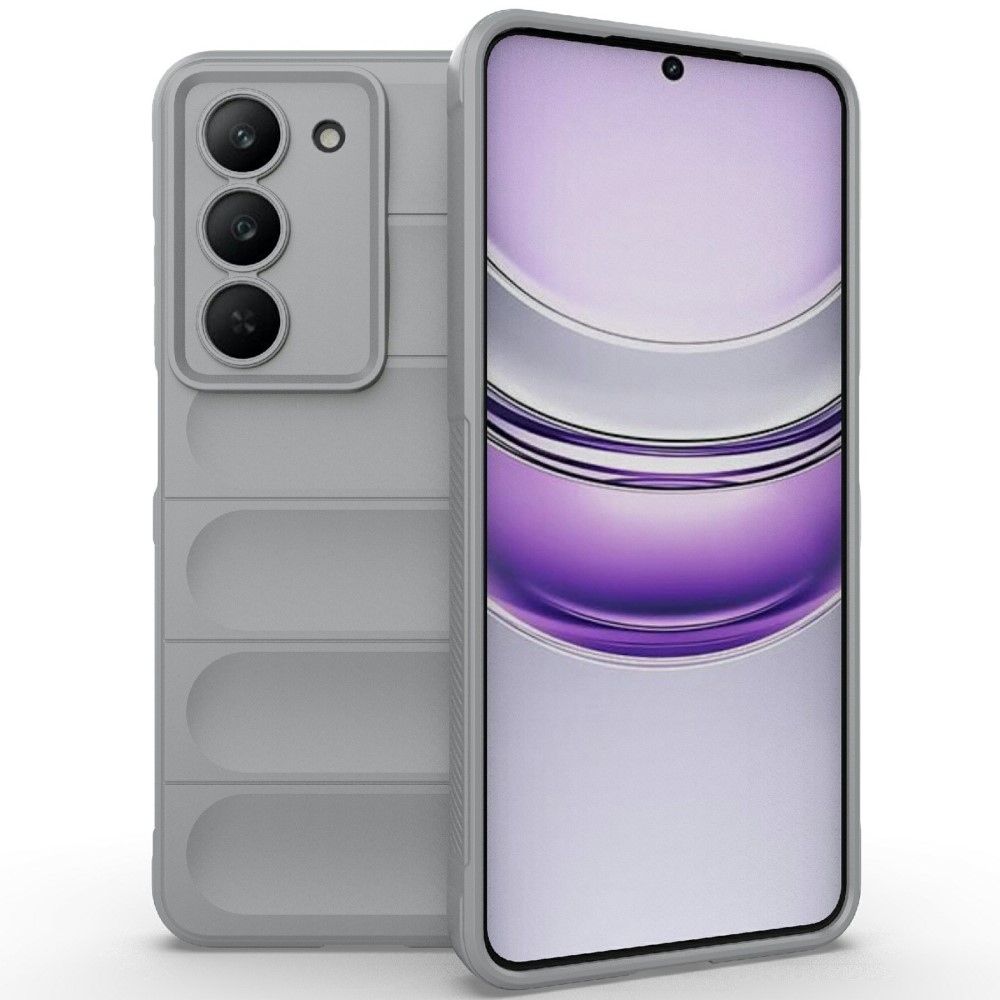 Rugg odolný gélový obal na Realme 14x 5G - svetlosivý
