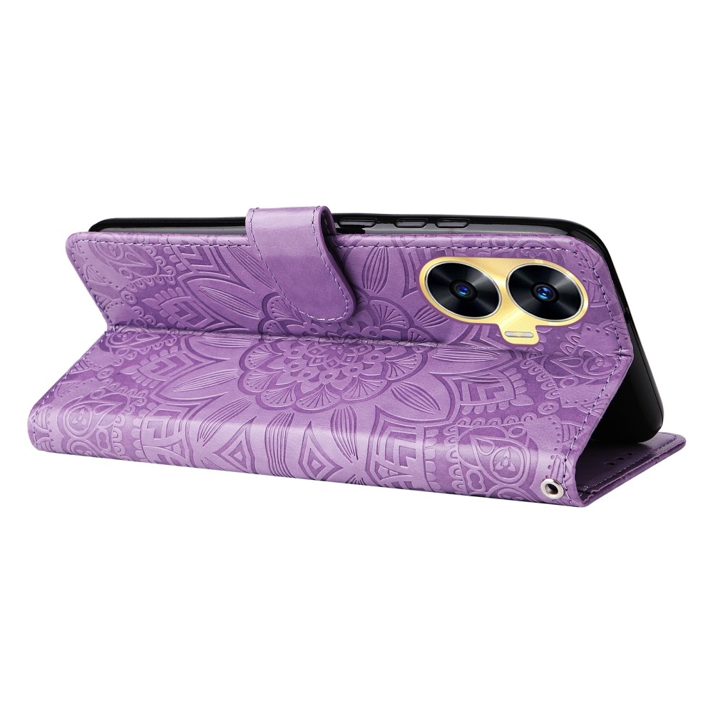 Sunflower knižkové púzdro na Realme C55 - fialové