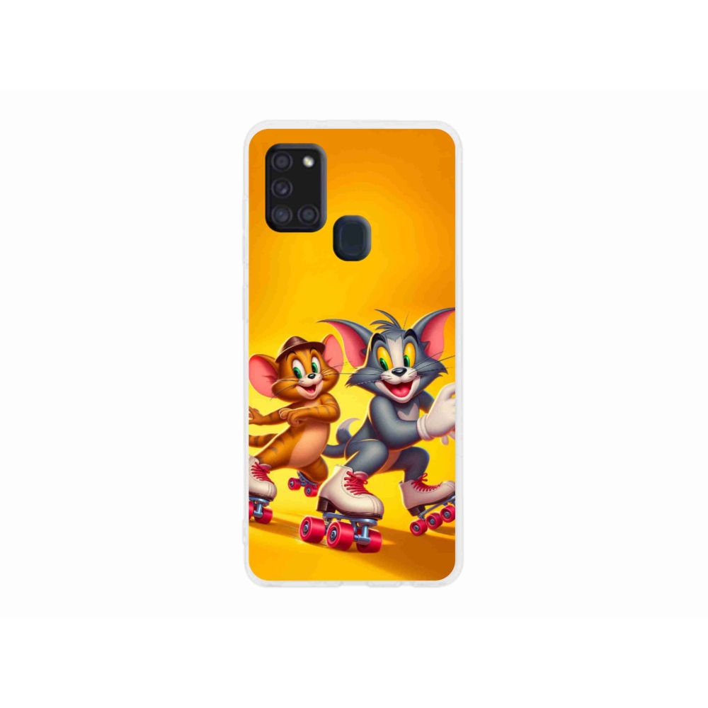 Gélový kryt mmCase na Samsung Galaxy A21s - tom a jerry