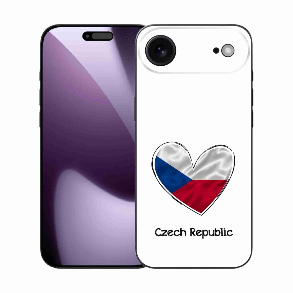 Gélový kryt mmCase na iPhone 17 Air - vlajka srdca biele pozadie
