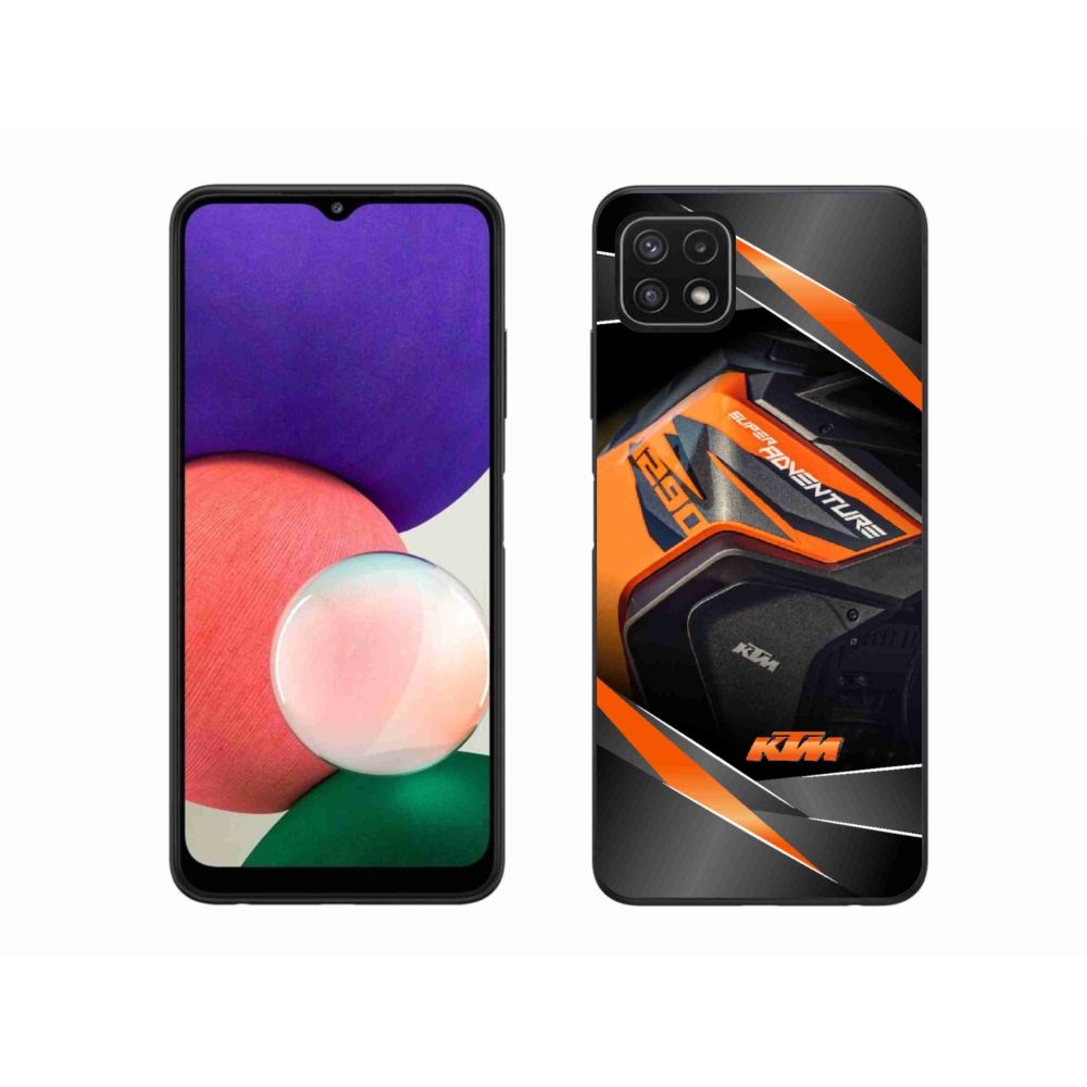 Gélový kryt mmCase na Samsung Galaxy A22 5G - motorka ktm