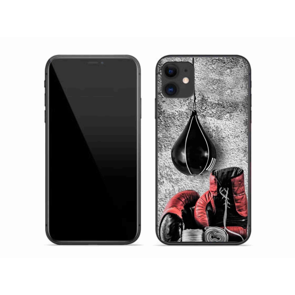 Gélový kryt mmCase na iPhone 11 - boxovacie vrece a rukavice