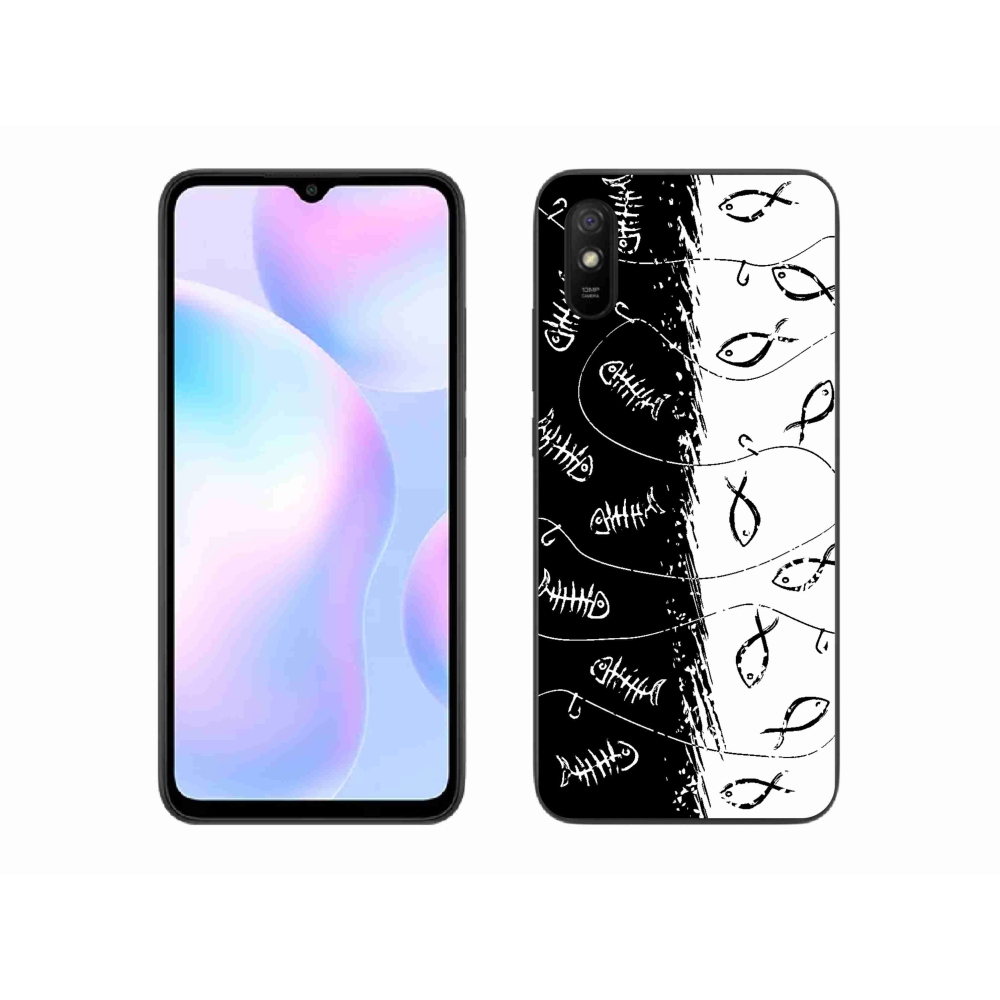 Gélový kryt mmCase na Xiaomi Redmi 9A - kostry a rybky