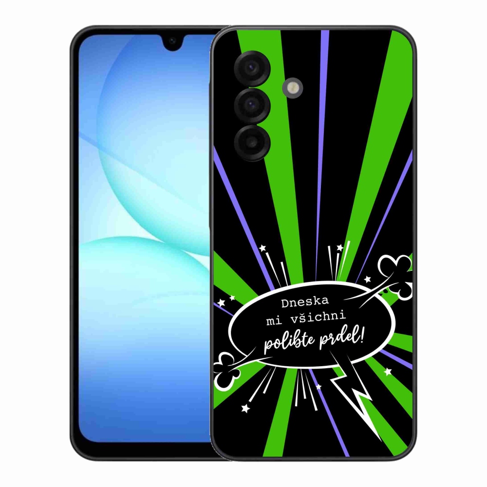 Gélový kryt mmCase na Samsung Galaxy A17 4G/5G - vtipný text 15 čierne pozadie