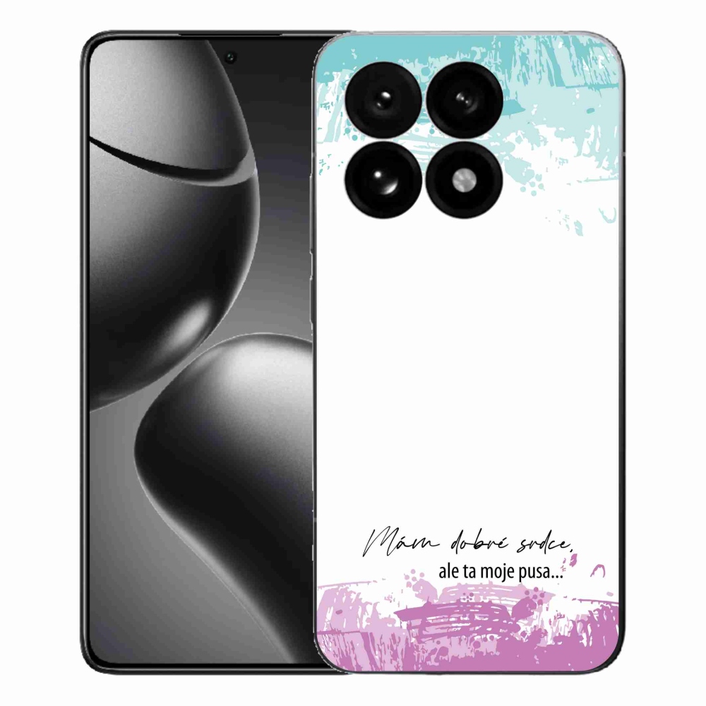 Gélový kryt mmCase na Xiaomi 15T - vtipný text 3 biele pozadie