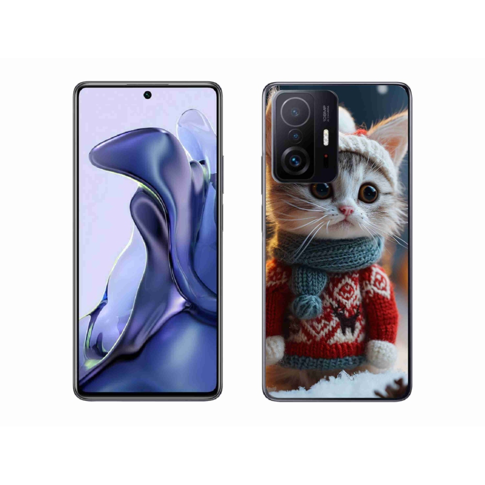 Gélový kryt mmCase na Xiaomi 11T - mačiatko vo svetri