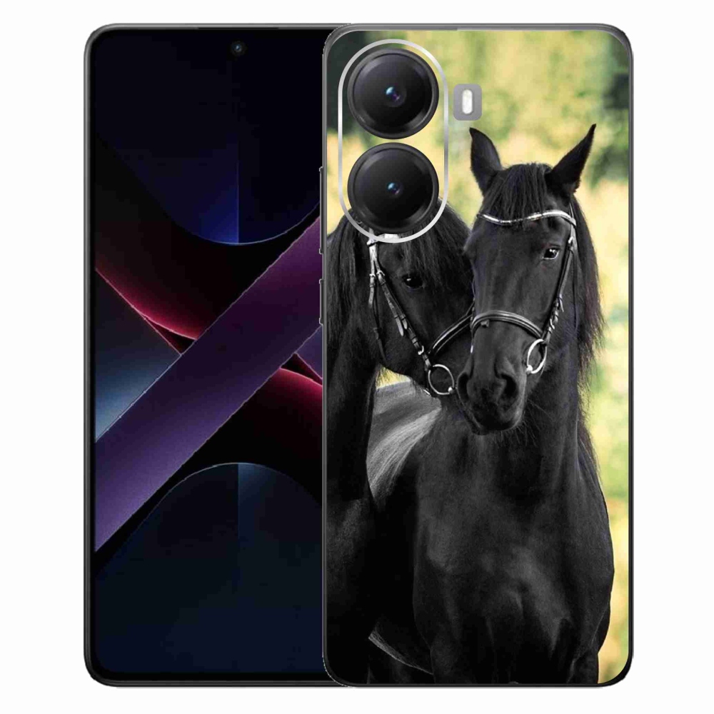 Gélový kryt mmCase na Xiaomi Poco X7 Pro 5G - dva čierne kone