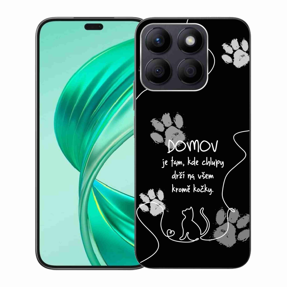 Gélový kryt mmCase na Honor X8b - mačacie motív čierne pozadie