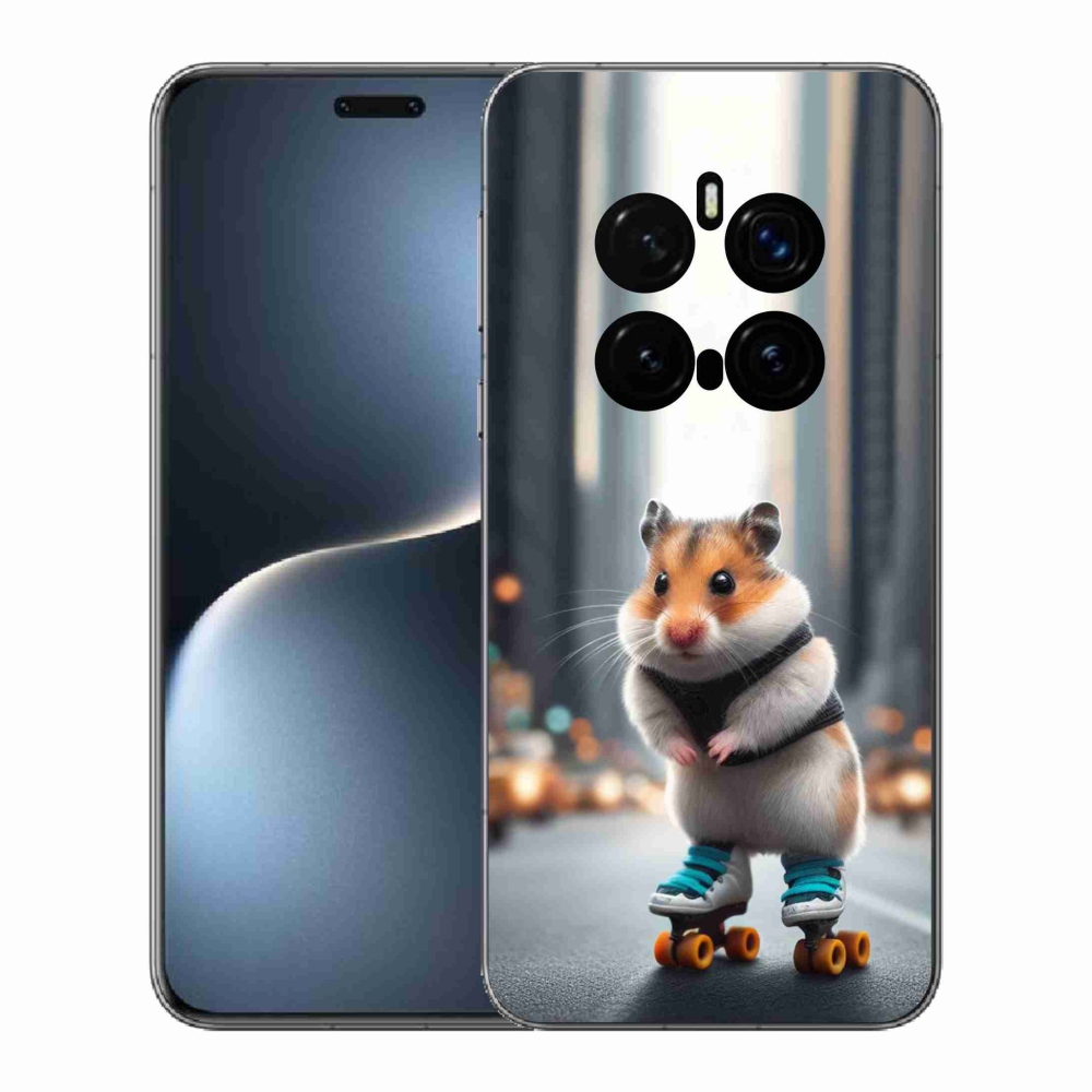 Gélový kryt mmCase na Honor Magic 7 Pro 5G - škrečok na korčuliach