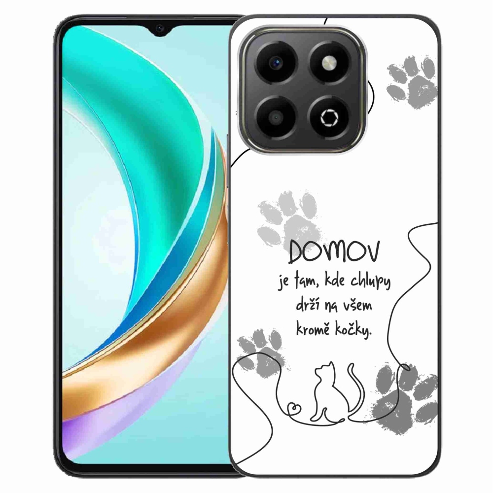 Gélový kryt mmCase na Honor X6b - mačacie motív biele pozadie