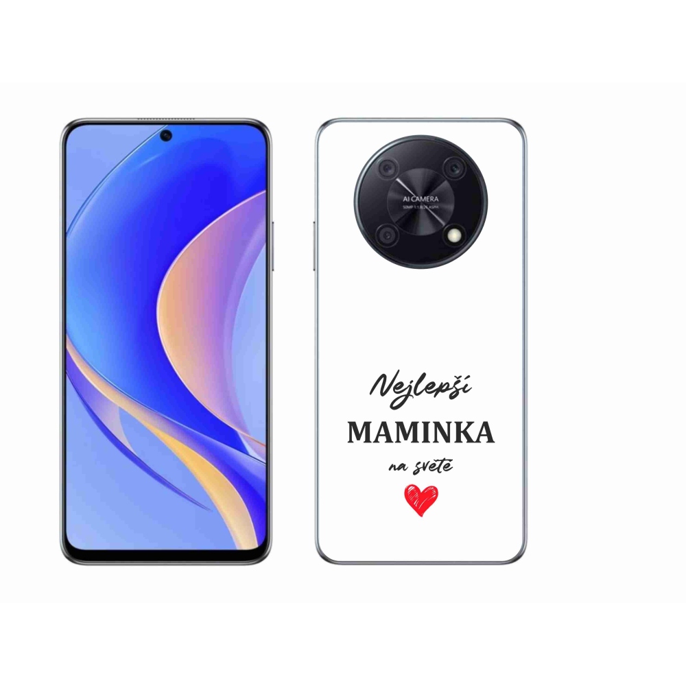 Gélový kryt mmCase na Huawei Nova Y90 - najlepšia mamička 1 biele pozadie