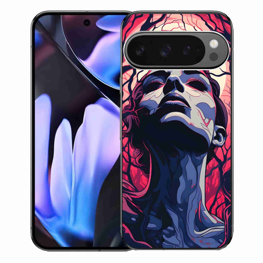 Gélový kryt mmCase na Google Pixel 9 Pro XL - abstraktná tvár