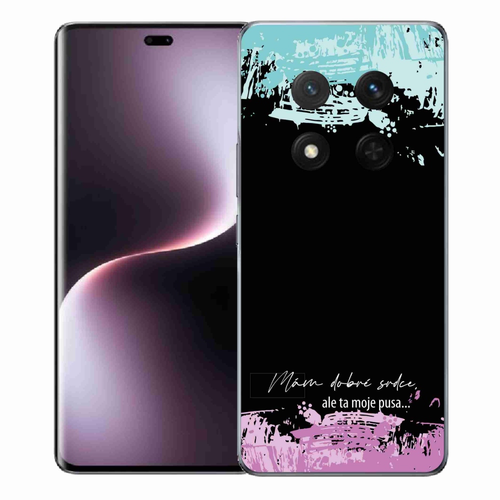 Gélový kryt mmCase na Honor Magic 7 Lite 5G - vtipný text 3 čierne pozadie