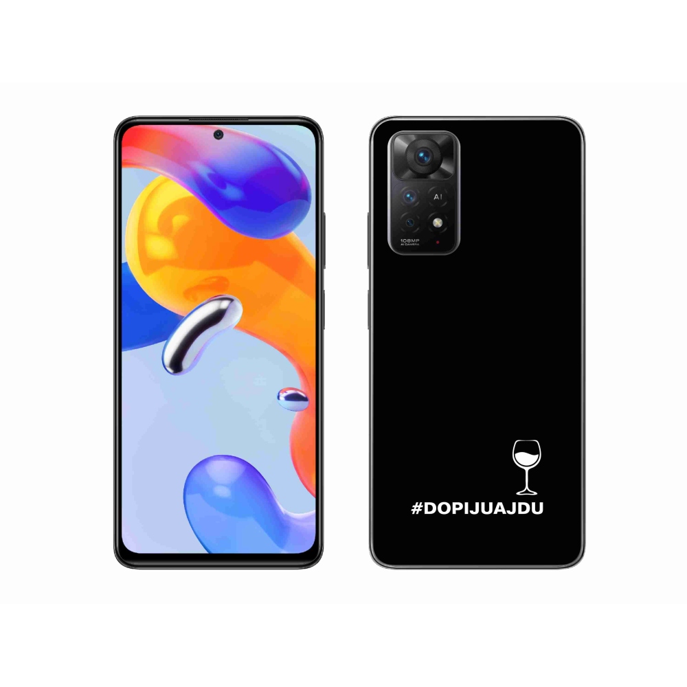 Gélový kryt mmCase na Xiaomi Redmi Note 11 Pro 4G/5G - vínny motív čierne pozadie