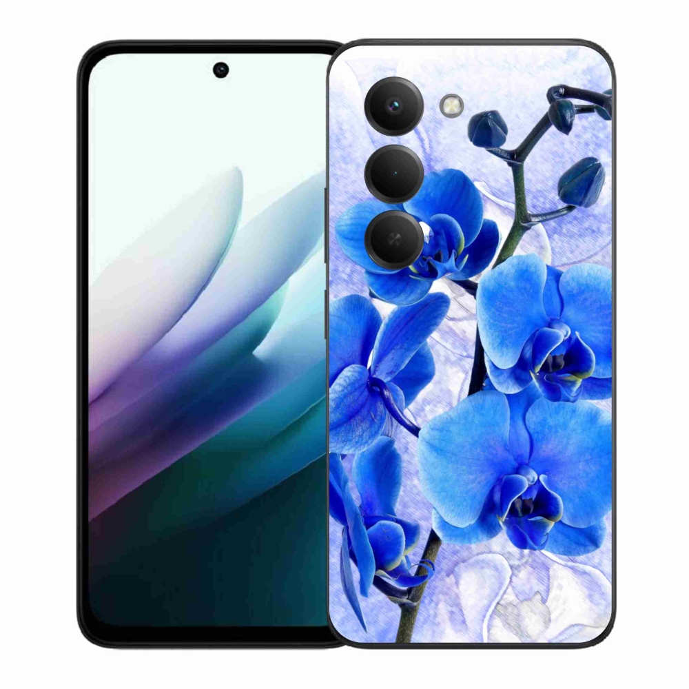 Gélový kryt mmCase na Xiaomi Redmi 15 4G/5G (171mm) - modré kvety