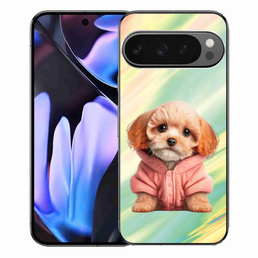 Gélový kryt mmCase na Google Pixel 9 Pro XL - šteňa vo svetri