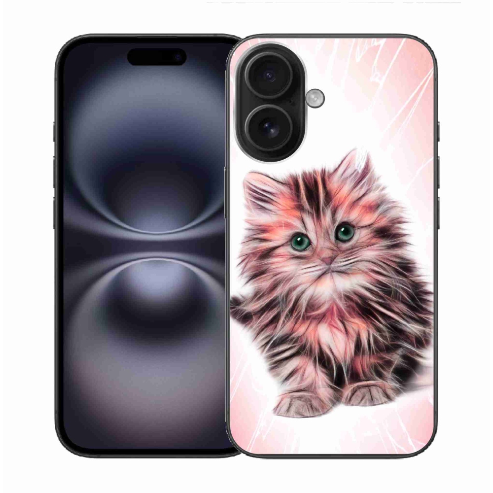 Gélový kryt mmCase na iPhone 16 - roztomilé mačiatko