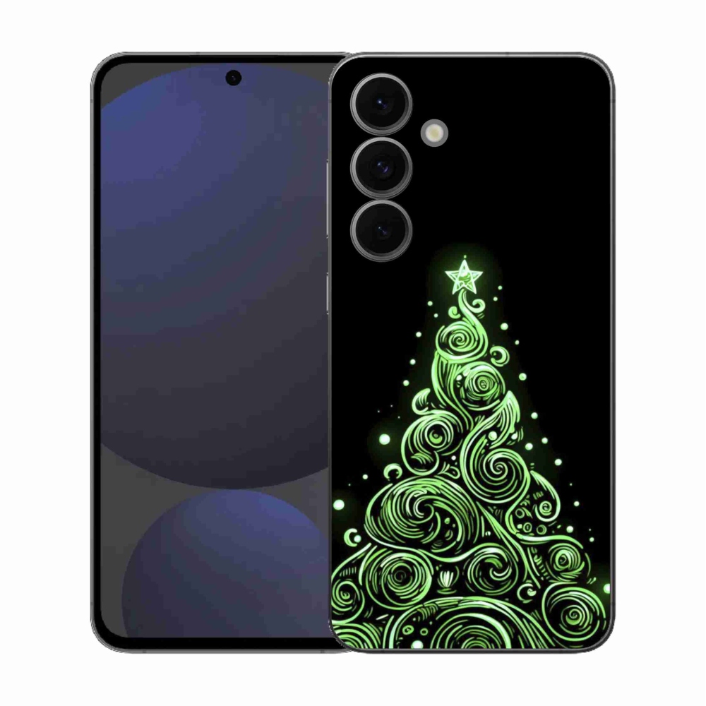Gélový kryt mmCase na Samsung Galaxy S25 FE - neónový vianočný stromček 3