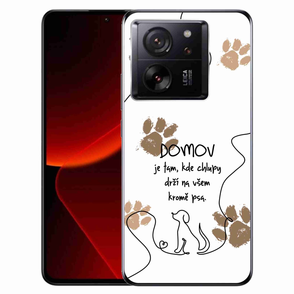 Gélový kryt mmCase na Xiaomi 13T/13T Pro - psí motív biele pozadie